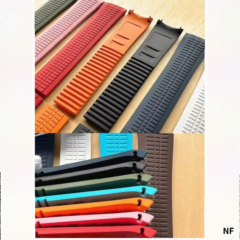 NF TOP FKM Rubber Watch Strap for Patek P Aquanaut Series 5167 Waterproof Watchband 21mm Folding Buckle