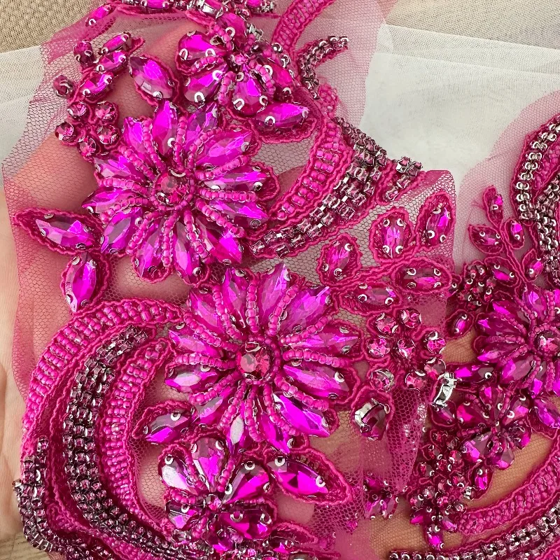 1-pair-of-handmade-rose-red-rhinestone-clothing-neck-waist-shoulder-accessories-for-dress-diy