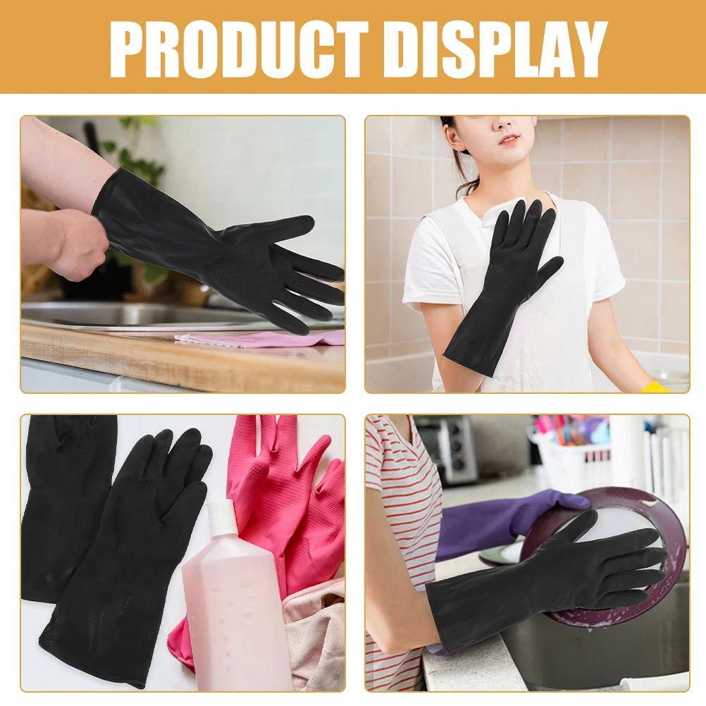 

1Pair Dishwashing Gloves Premium Quality Long Cuff Reusable Gloves for Kitchen Cleaning and Washing Dishes Dishwashing Glove