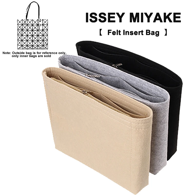 EverToner-Bolsa de inserción de fieltro para Issey Miyake, organizador de seis rejillas, bolso de maquillaje, organizador de viaje, monedero