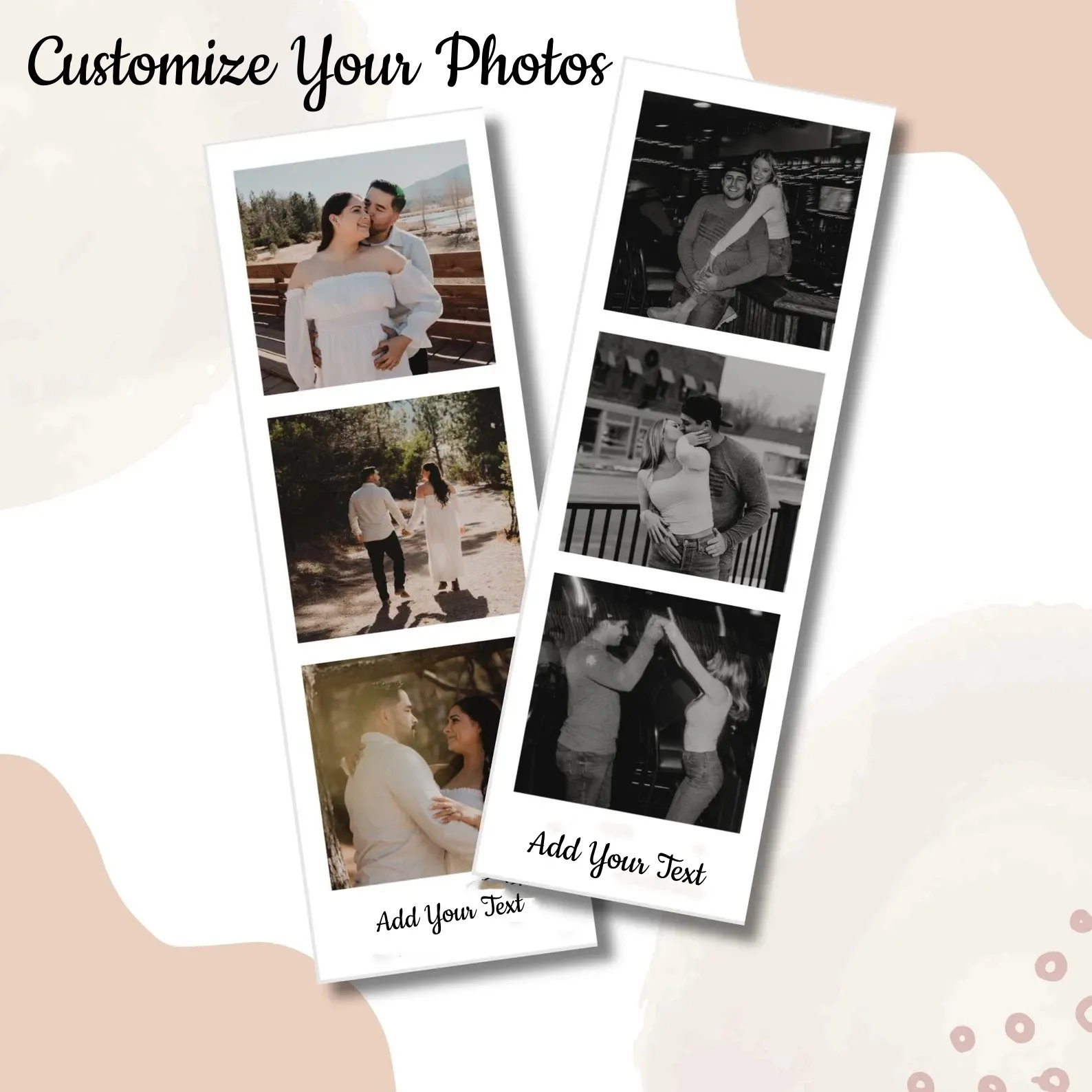 

Custom Fridge Magnet 2.5x8inch Photo Booth Strip Personalize Refrigerator Magnets Kitchen School Metal Locker Wedding Decoration