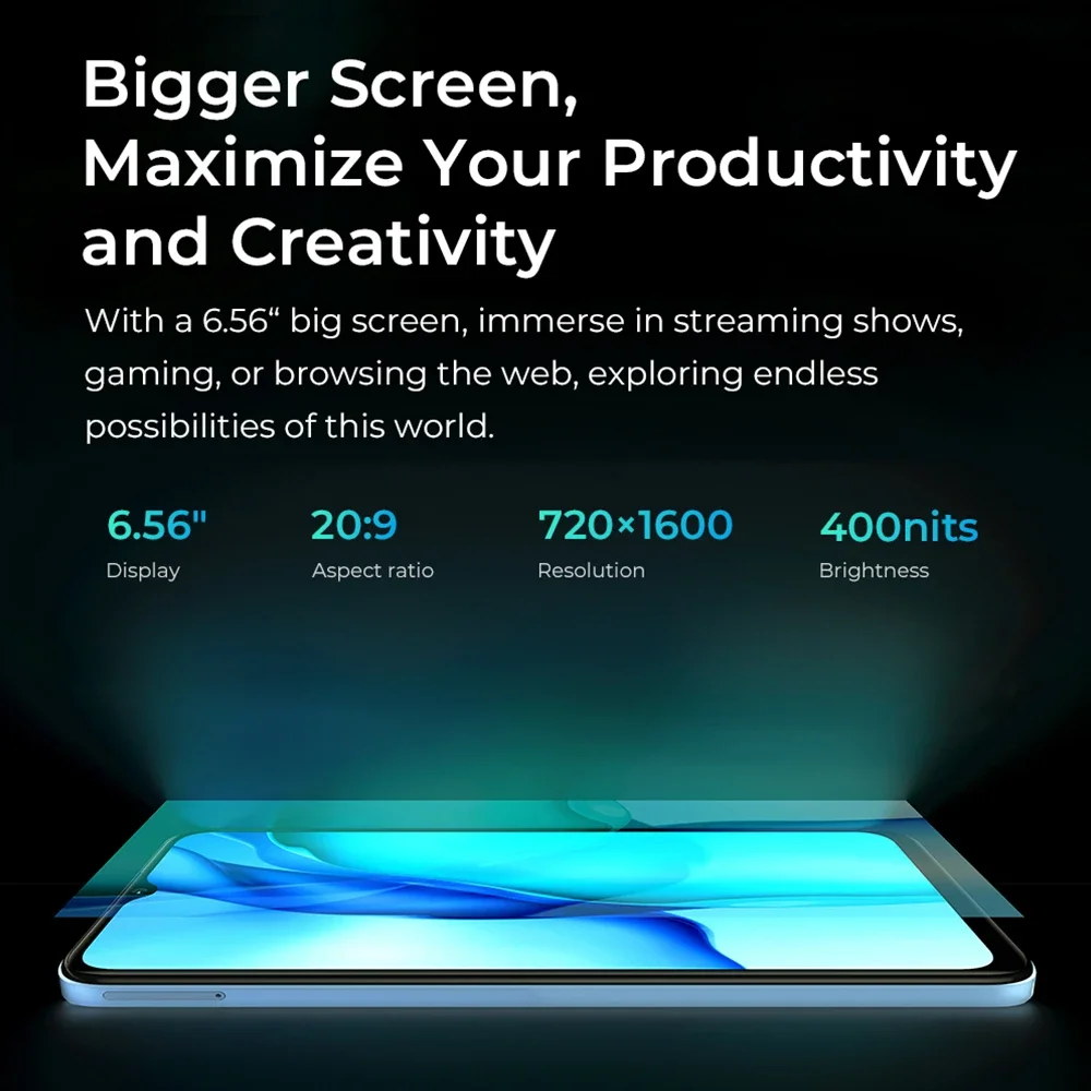 هاتف ذكي OUTIKEL C36 24GB (8+16) 256GB هاتف محمول 6.56 بوصة 90 هرتز شاشة عالية الدقة 50MP + 16MP 5150mAh 4G Android 14