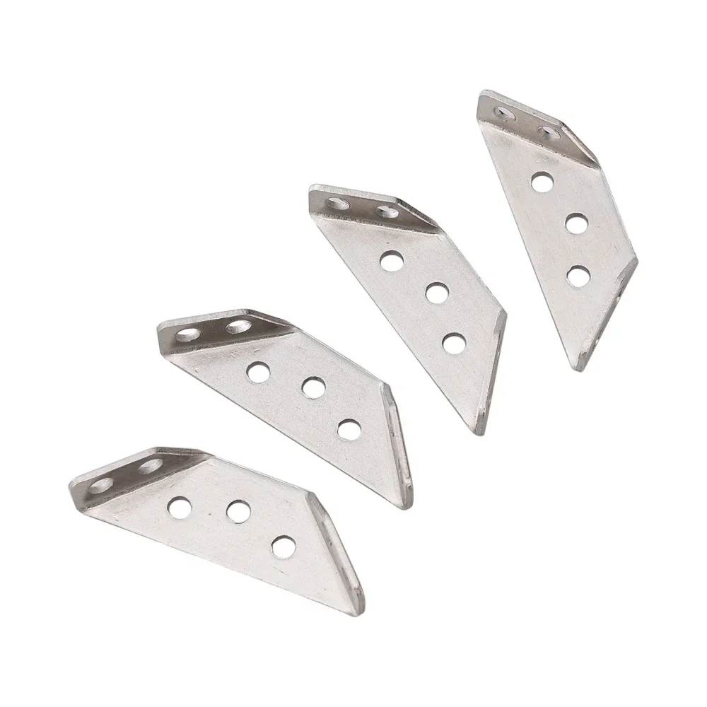 

4 шт. угловые кронштейны для мебели из нержавеющей стали, утолщенные прямоугольные кронштейны, прочная нагрузка для стульев, книжных полок, шкафов