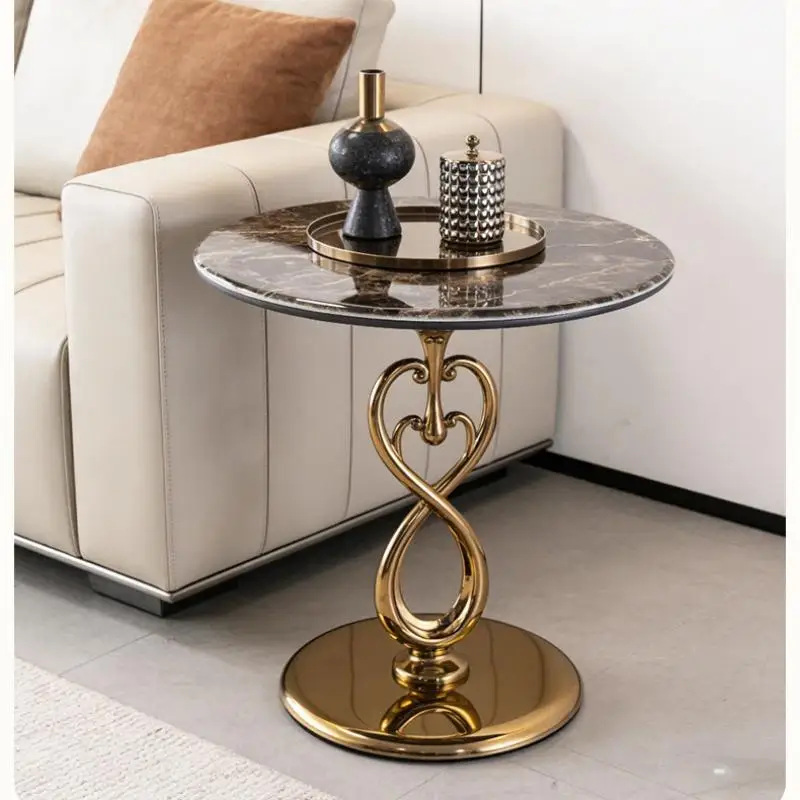 #Creative living room sofa edge marble coffee table modern simple small coffee table light luxury