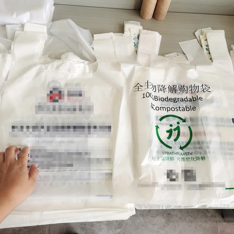 Plastic Bag Making Machine Shopping Vest T-Shirt Garbage Poly Bag Sealing Cutting Automatic Biodegradable High Speed Double