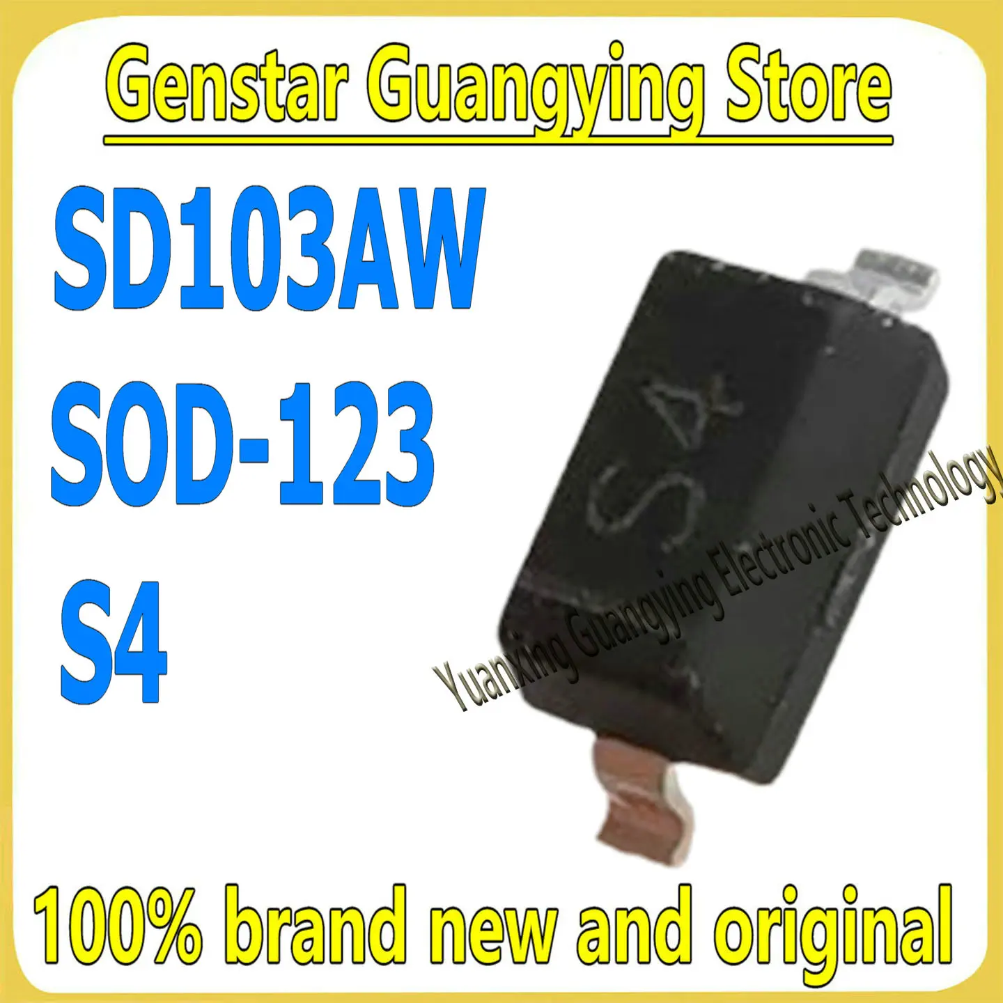 (100 pieces) SD103AW Part Number: S4 SOD-123 40V 350mA Schottky Diode 100% Brand New