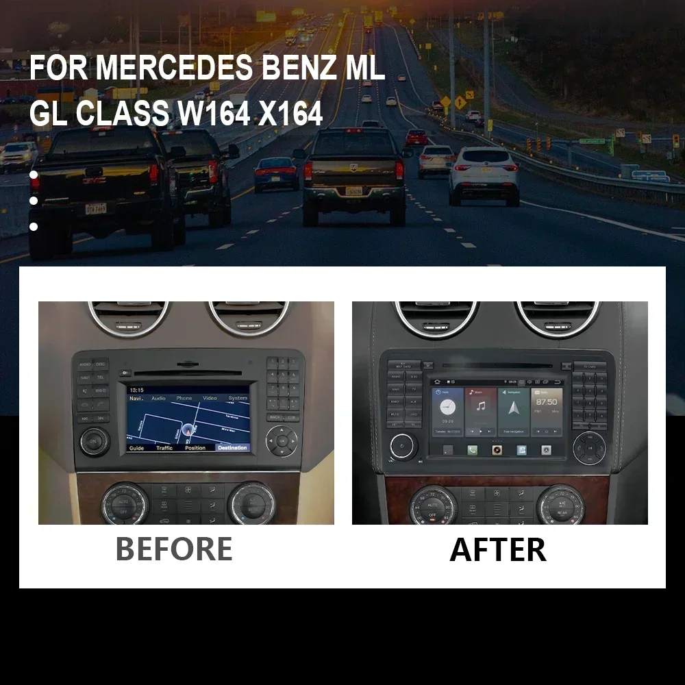 CHSTEK Car Radio DVD Carplay Android For Mercedes Benz ML/GL Class W164 X164 ML350 ML300 ML320 ML280 GL500 Bluetooth WIFI 4G GPS