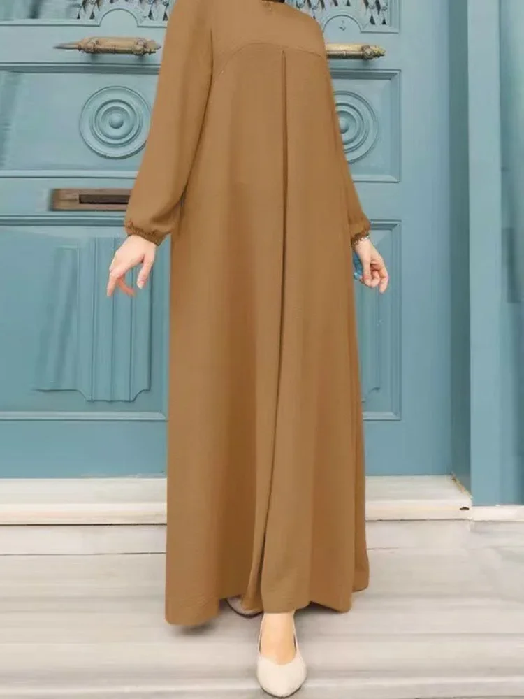 Eid muzułmańska sukienka dla kobiet abaya maroko Ramadan sznurowane abaje Kaftan islam kardigan jednolity kolor dubaj arabski skromny długi szlafrok