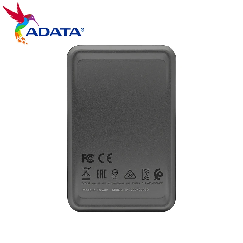 ADATA SC685P SSD 250GB USB 3.2 Gen 2 tipe-c eksternal Solid State Disk membaca kecepatan hingga 530mb/s Hard Drive untuk Desktop