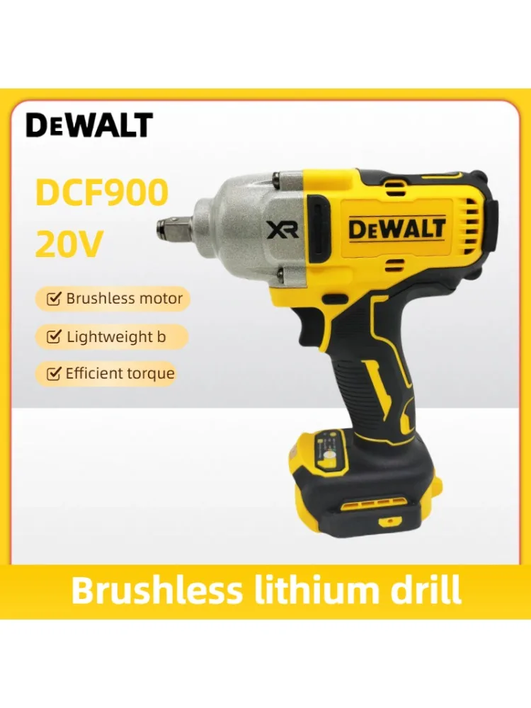 DEWALT DCF900B 20V MAX XR Klucz udarowy o wysokim momencie obrotowym 1/2 cala z pierścieniem zabezpieczającym, 4-biegowy przyrząd do demontażu opon (tylko narzędzie) — 2