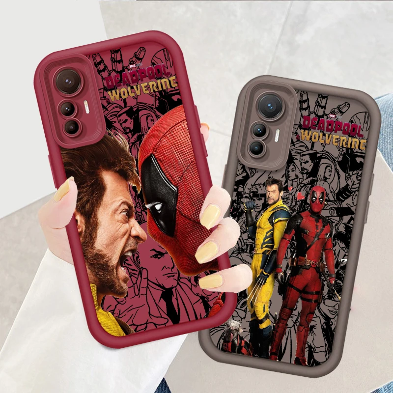 

Deadpool Wolverine Anime For Xiaomi Mi 15 14 14T 13T 13 12 12S 12T 11i 11X 9T Pro Lite 5G Eye Ladder Soft TPU Phone Case Funda