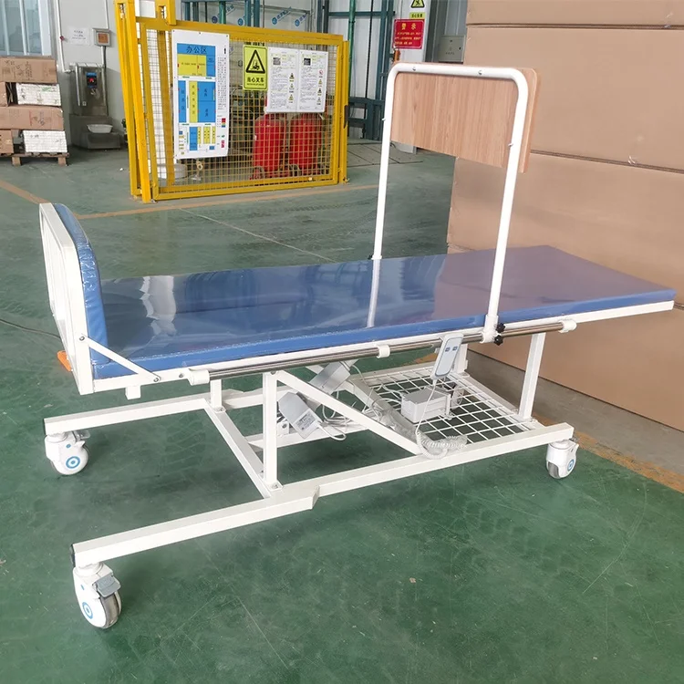 Rehabilitation Center Patients Physiotherapy Standing Up Electric Tilt Bed