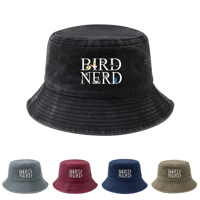 A Stylish And Versatile Unisex Printed BIRD NERD Bucket Hat, Perfect for Outdoor Activities Like Vacations, Travel, And Camping