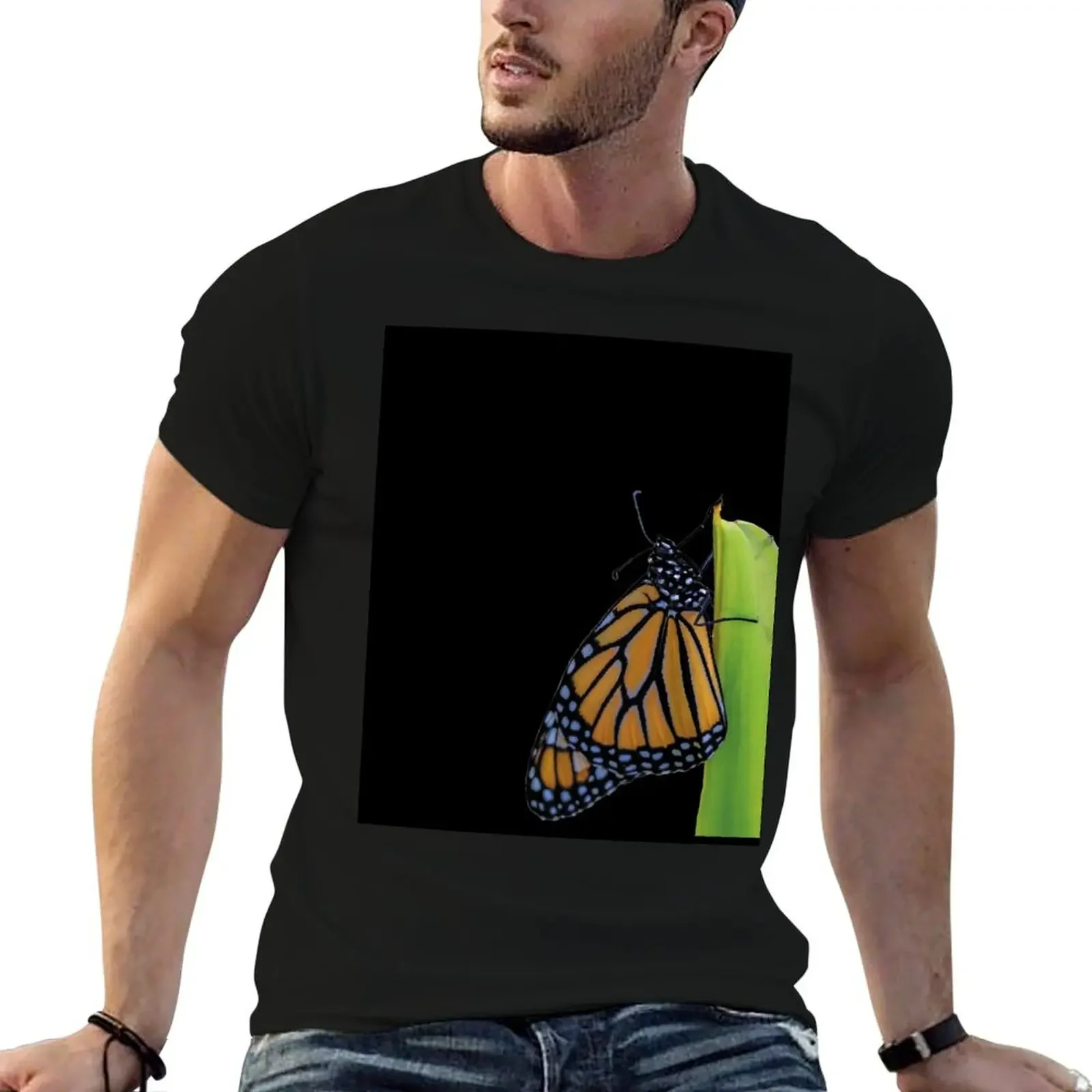 Monarch on a Stem T-Shirt Aesthetic clothing funny meme t-shirts summer clothes Louboutins mens graphic t-shirts