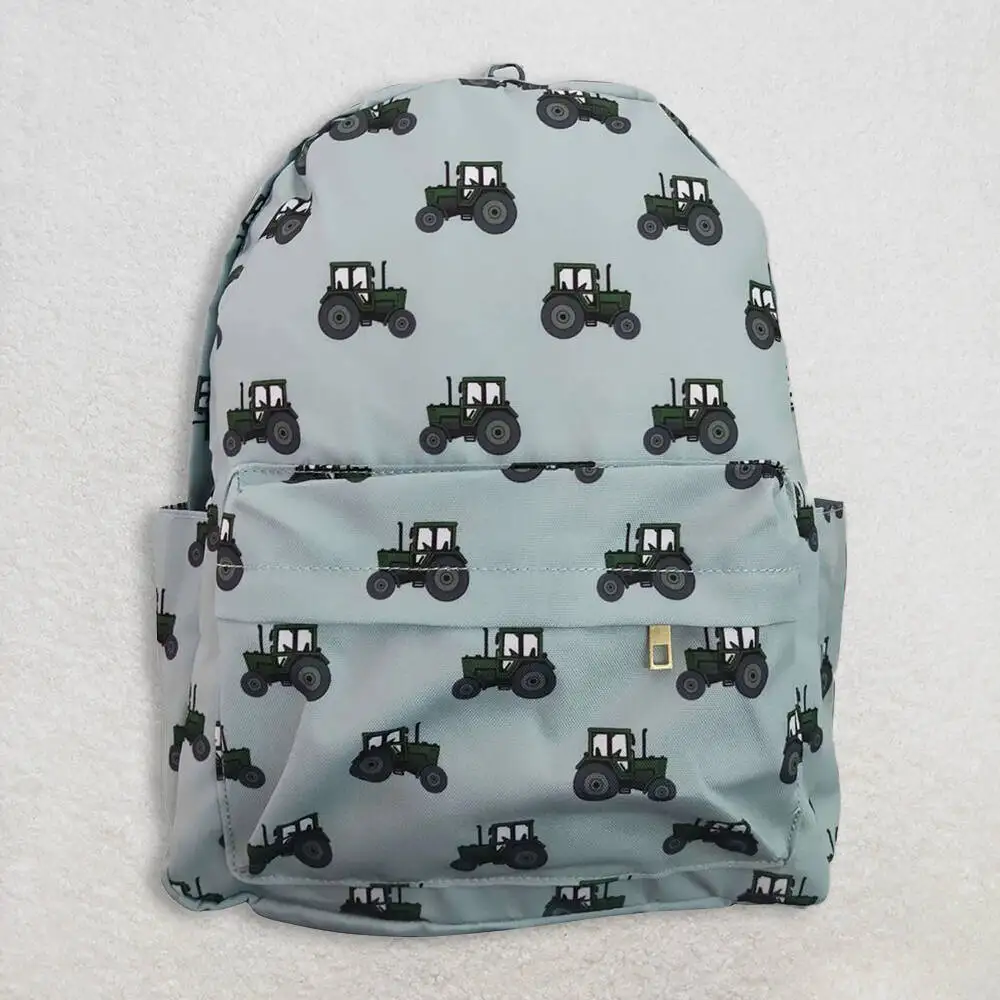 

Kids Green Tractor Backpack for Boys Farm Animal Theme School Bag Children's Bookbag10*13.9*4 inches