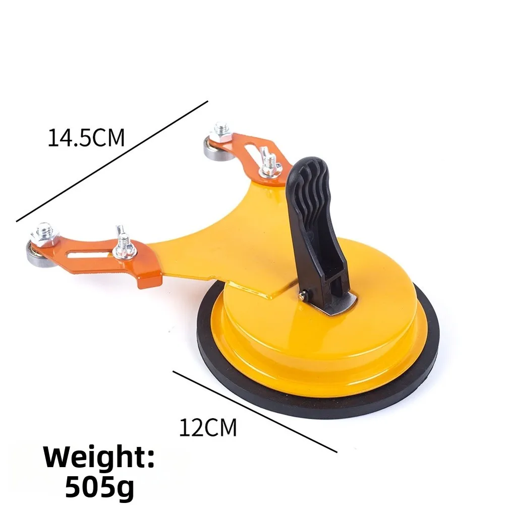 Suction Cup Positioning Punch Iron Yellow Hole Locator For Tile Glass Marble Drilling Adjustable Roller Support Single Person Op