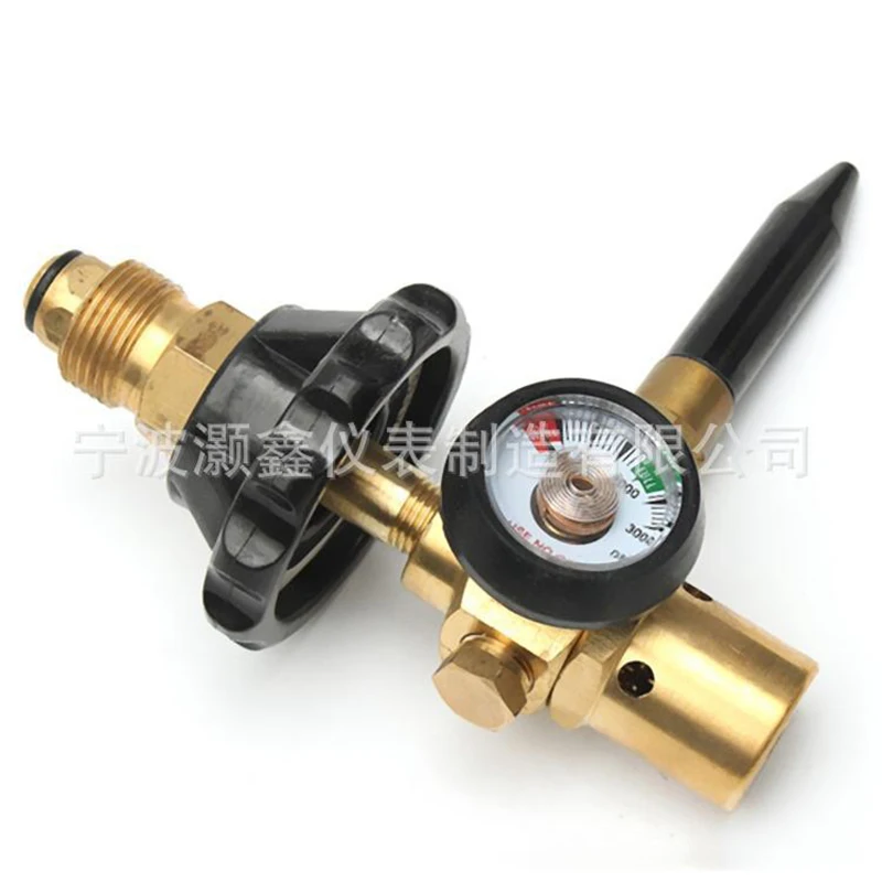 G5/8 CGA580 Valve All Brass Medium Duty with Handwheel Helium Balloon Pressure Reducing Valve Helium Inflator Tool