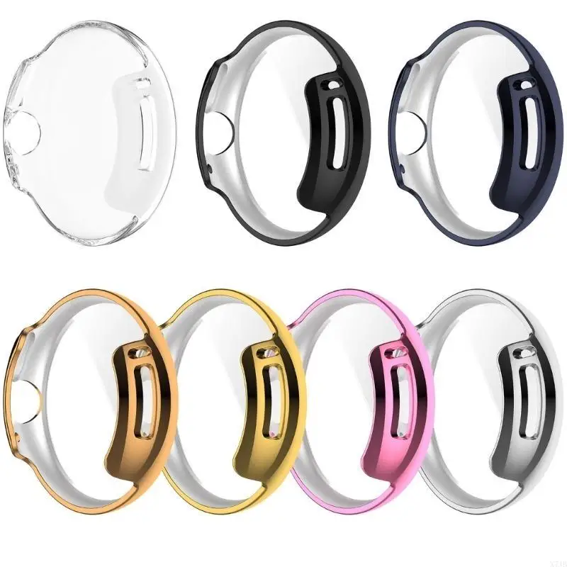 Protective Cover for Pixel Watch Non-scratch Shockproof Frame Full Coverage Smartwatch Bumper Frame Shell TPU Housing