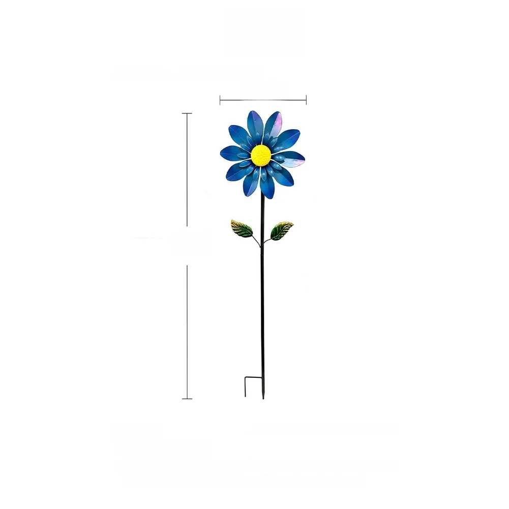 Decorative Iron Windmill for Exterior Use Featuring Balanced Blade Geometry and Wind-Sensitive Rotation Mechanism
