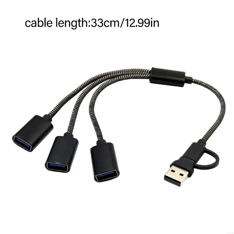 Cổng C90F USB Type C đến 2/3 USB2.0 Sạc đồng thời và 480Mbps