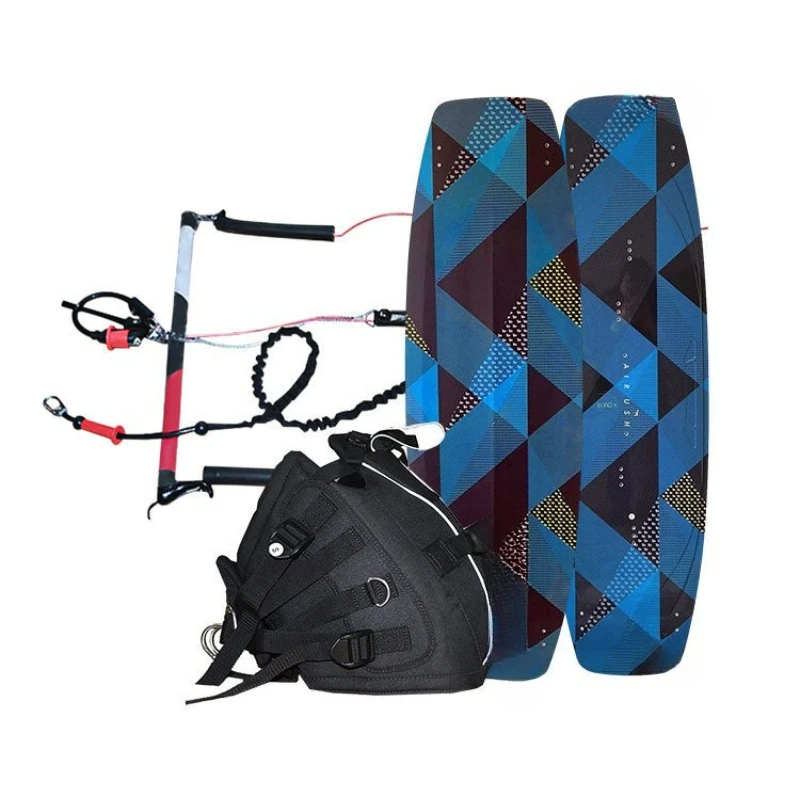 Kitesurfing Two-way Board Set Cableway Water Skiing Foot Cover Waist Hook Handheld Wing Handle Tail Board Sports
