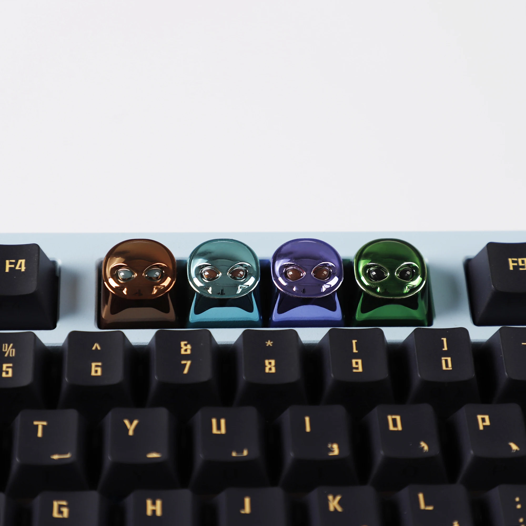 Alien ABS Metal Keycap Translucent Personalized Customized Multi-color Keycaps for Gaming Mechanical Keyboard Accessories