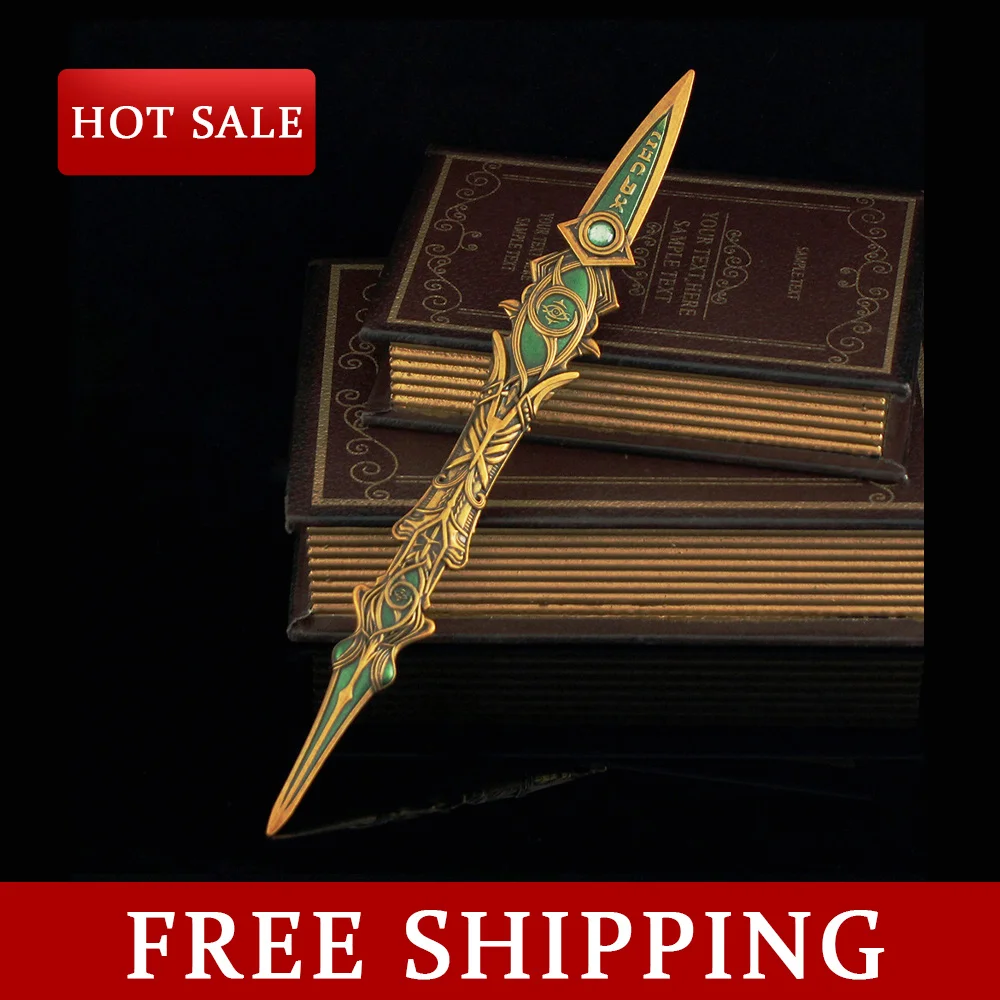 28cm Soul Land Weapon Huo Yuhao Creature Watch Carving Knife Alloy Model Chinese 3D Anime Sword Collectible Desk Ornaments Toys