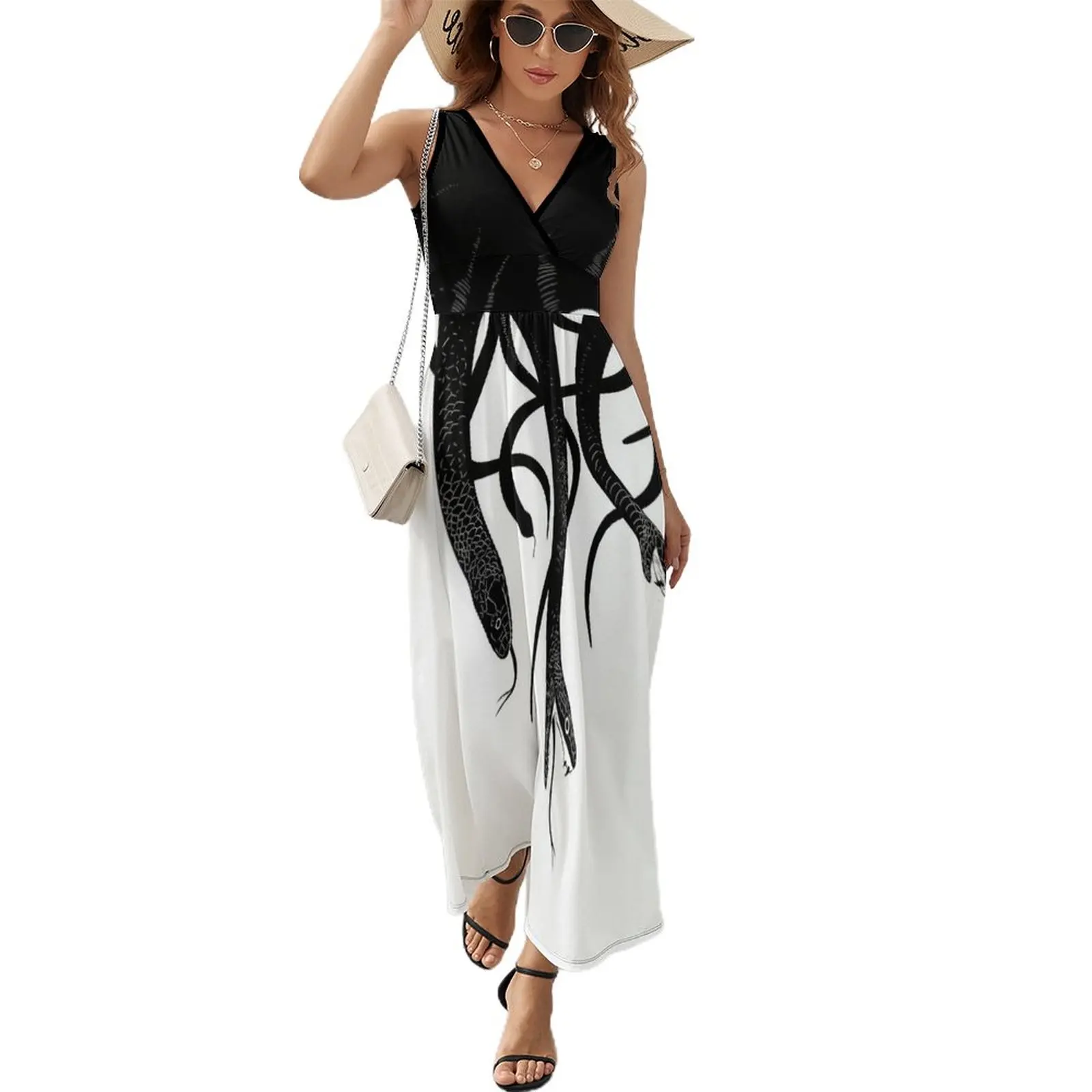 

Snakes Sleeveless Dress Elegant gowns Women long dress women evening dress womens clothing