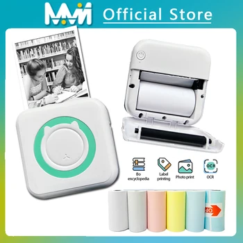 Portable Mini Thermal Printer Wirelessly BT 203dpi Photo Label Memo Wrong Question…