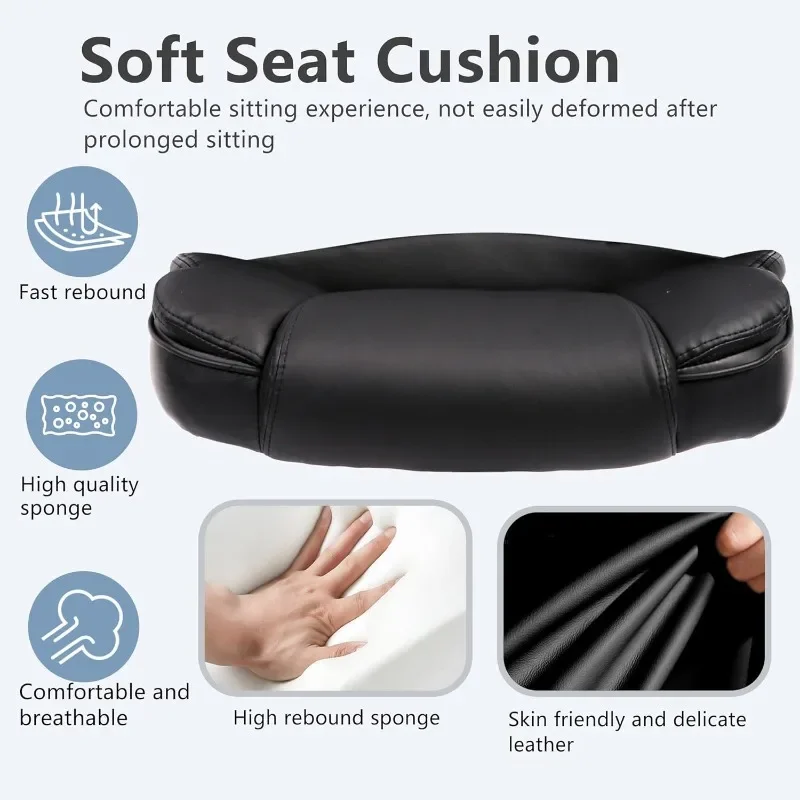 Массажное компьютерное кресло, эргономичное офисное кресло с высокой спинкой, регулируемой поясничной поддержкой и подголовником, черное