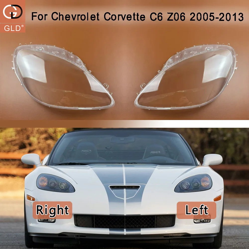 

For Chevrolet 2005-2013 Corvette C6 Z06 Headlight Cover Transparent Lamp Shade Headlamp Shell Plexiglass Auto Replacement Parts