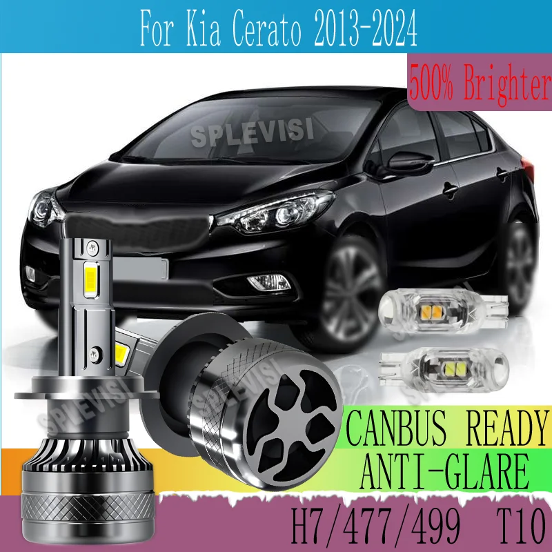with Cooling System (Fan+Aluminum) LED HEADLIGHT For Kia Cerato 2013 2014 2015 2016 2017 2018 2019 2020 2021 2022 2023 2024