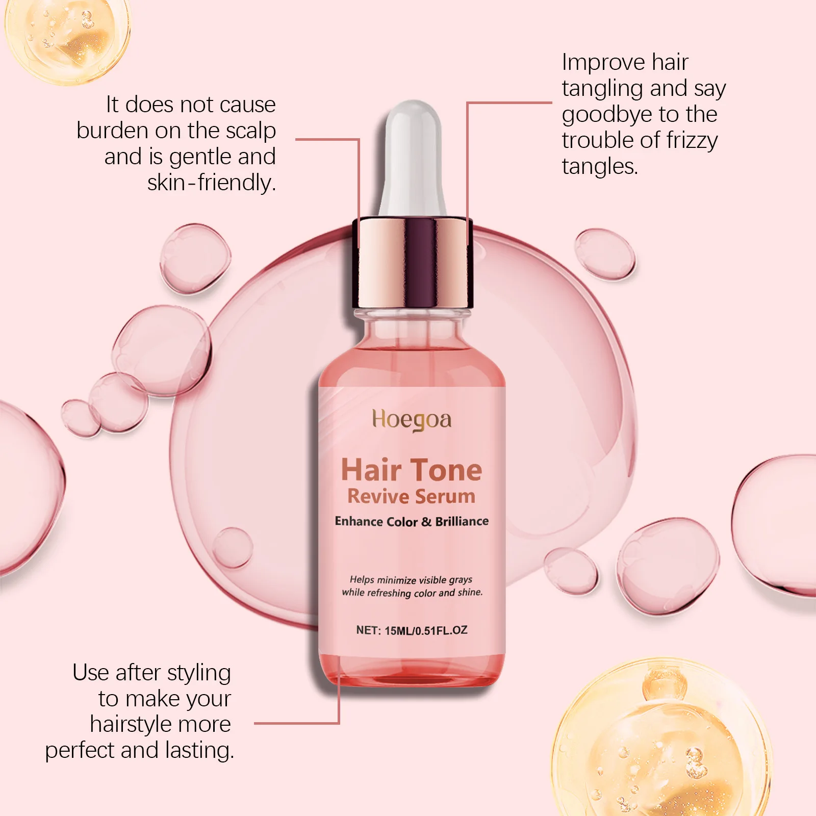 HOEGOA Capelli Nutrire Essenza Idratazione Profonda Illumina Lustro Ridurre Il Forfora Alleviare La Secchezza Rimuovere La Forfora Olio Essenziale Per La Cura Dei Capelli