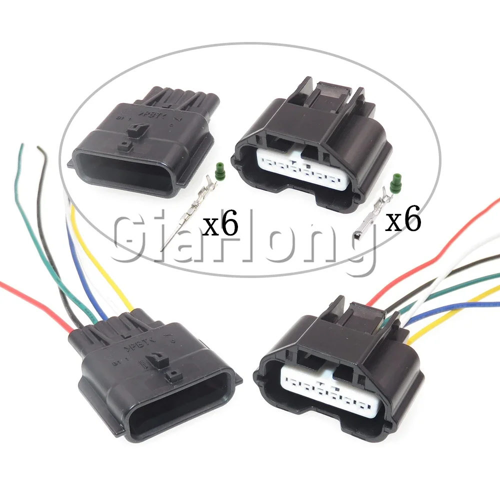 1 Set 6 Ways 7283-8850-30 7282-8850-30 AC Assembly Car Air Flowmeter Cable Harness Plug For Nissan Auto Low Power Sealed Socket