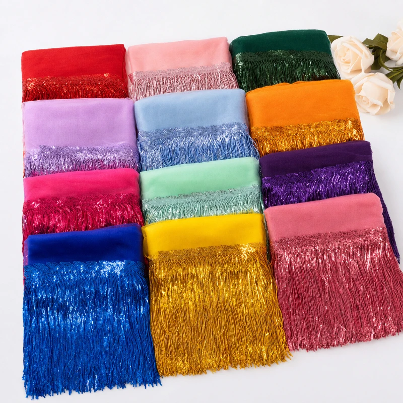 Fringe Ribbon Sewing - شريط شراشيب مزخرف بالترتر بطول 2/3/5/10