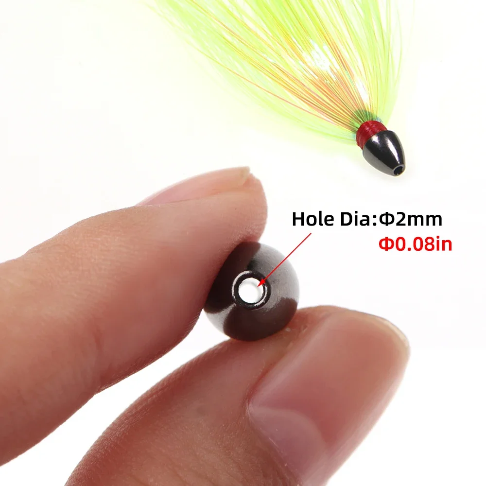 10PCS 1/8OZ Sea Witch Head Fishing Lure Trolling Heads for Mylar Flash Teasers Heavy Copper Sinker Saltwater Snapper Tuna Jigs