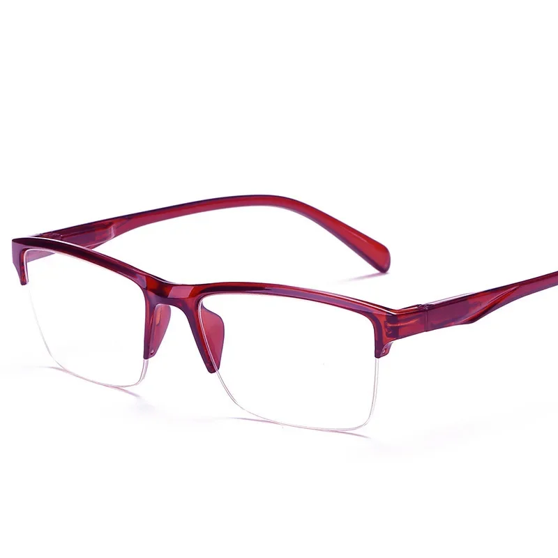 Ultralight Square Half Frame Reading Glasses Presbyopic Glasses Men Women +0.25 0.5 0.75 1 1.25 1.5 1.75 2 2.25 2.5 2.75 3