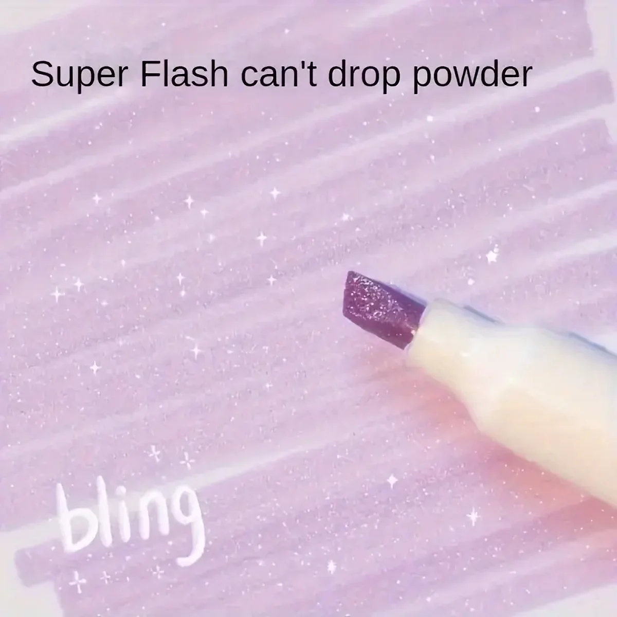 12pcs Glitter Shiny Highlighter Marker pens, colorful Painted Stationery School Supplies, Glitter, Fluorescent & Colored Markers