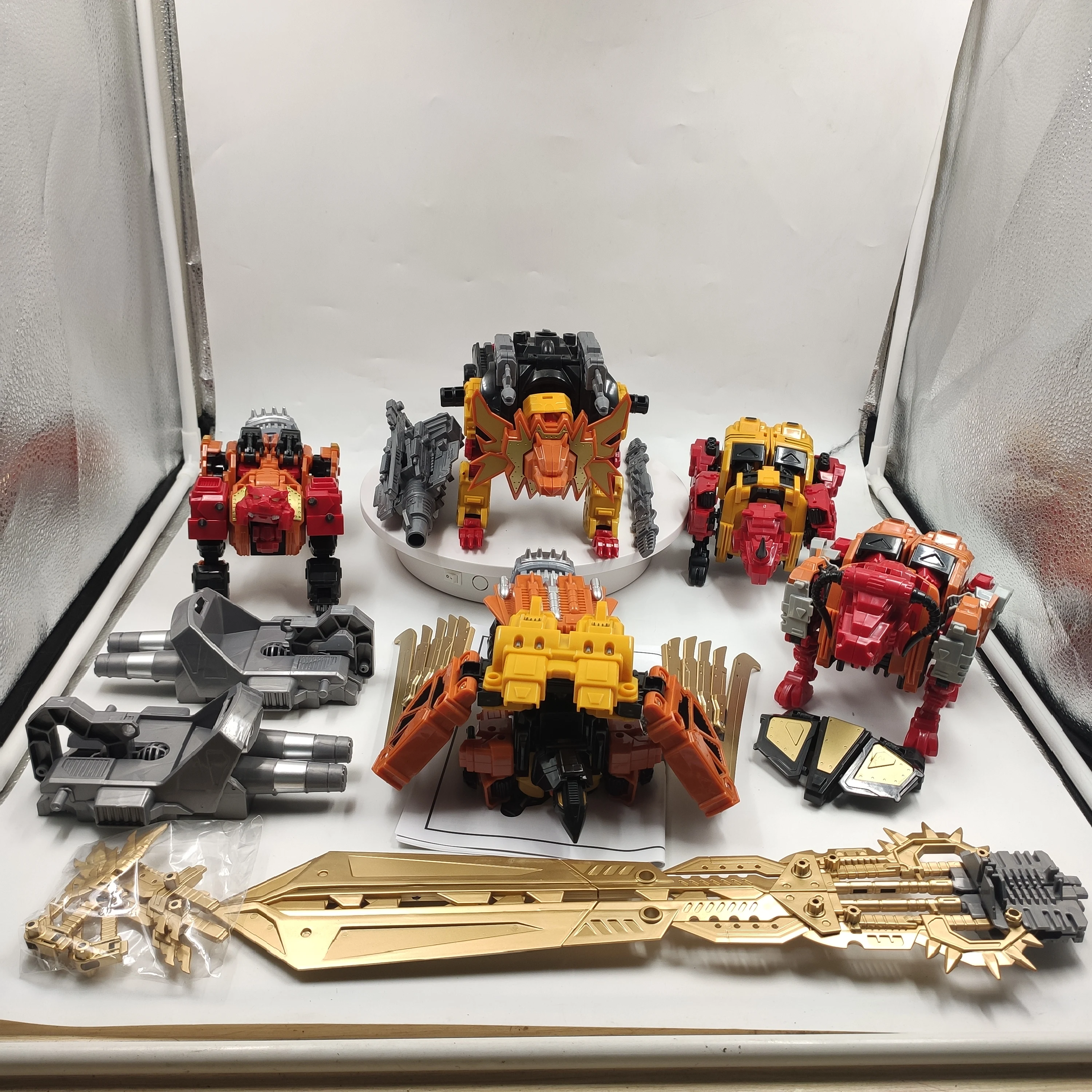 Jinbao Transformation Diablo Dark Predaking Oversized The Sharp Claws Divebomb Headstrong Tantrum Rampage 5 in1 Figurka akcji