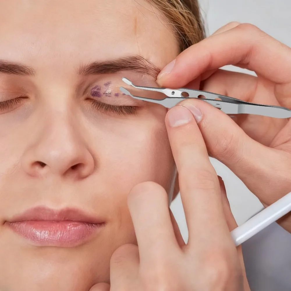 Presseur de glande Meibomian, pincettes de Massage des paupières en acier inoxydable pour outil d'extraction Dryeye, outils de soins et de nettoyage, outils de maquillage, 1 pièce