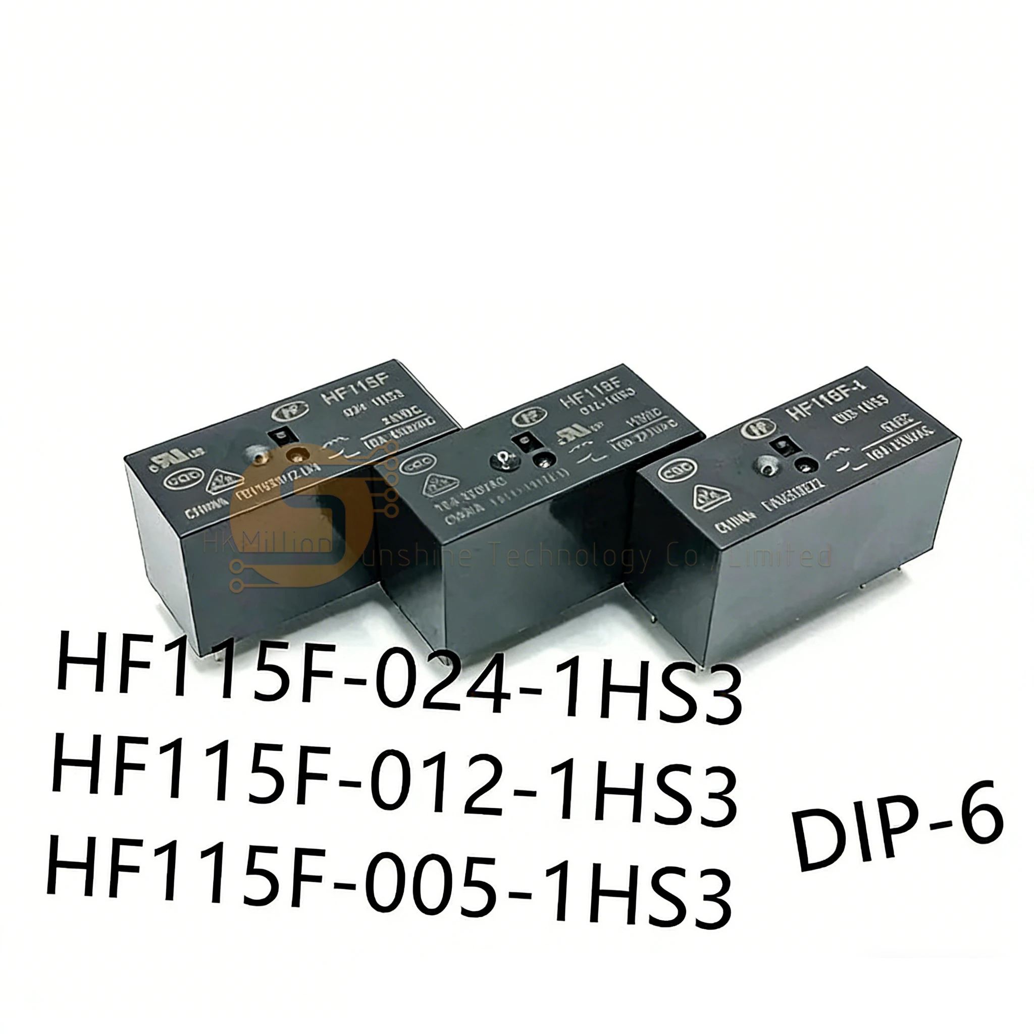 10PCS/Lot  HF115F-012-1HS3 HF115F-024-1HS3 HF115F-005-1HS3 New Power Relay HF115F/012-1HS3 HF115F/024-1HS3  /005-1HS3