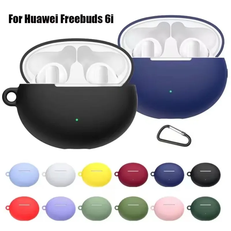 

Silicone Case For Huawei FreeBuds 6i Wireless Earphones Protector Accessories Protective Sleeve Cover Shell Housing with Hook