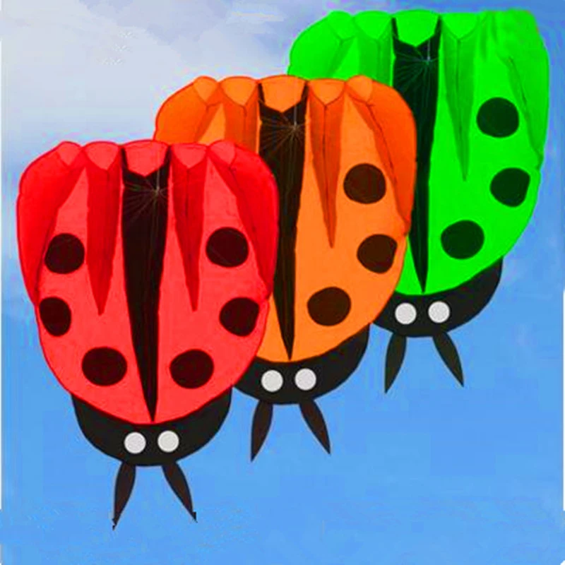 free shipping large ladybug kite flying adult ekoflow pipa infantil latawiec dla dzieci power kite linha de pipa chilena fun koi