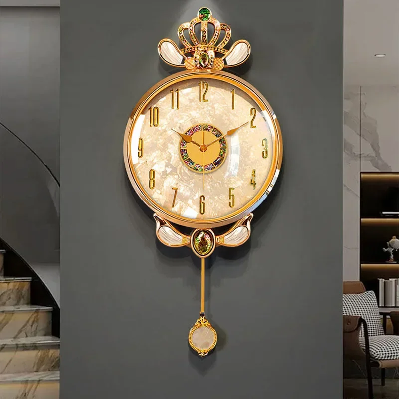 A*-Bedrooms Luxury Clock Wall Nordic Fashion Silent Quartz Aesthetic Wall Clocks Interior Digital Reloj Pared Room Decorations./