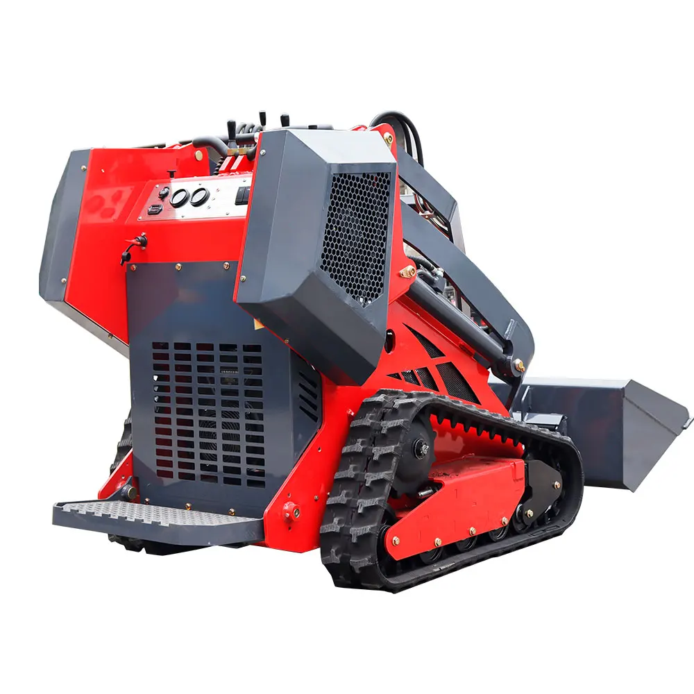 Customized Mini Skid Steer Crawler Loaders Snow-Cleaning Equipment 1 Ton Hydraulic Diesel Landscaping Skid Steer Loader