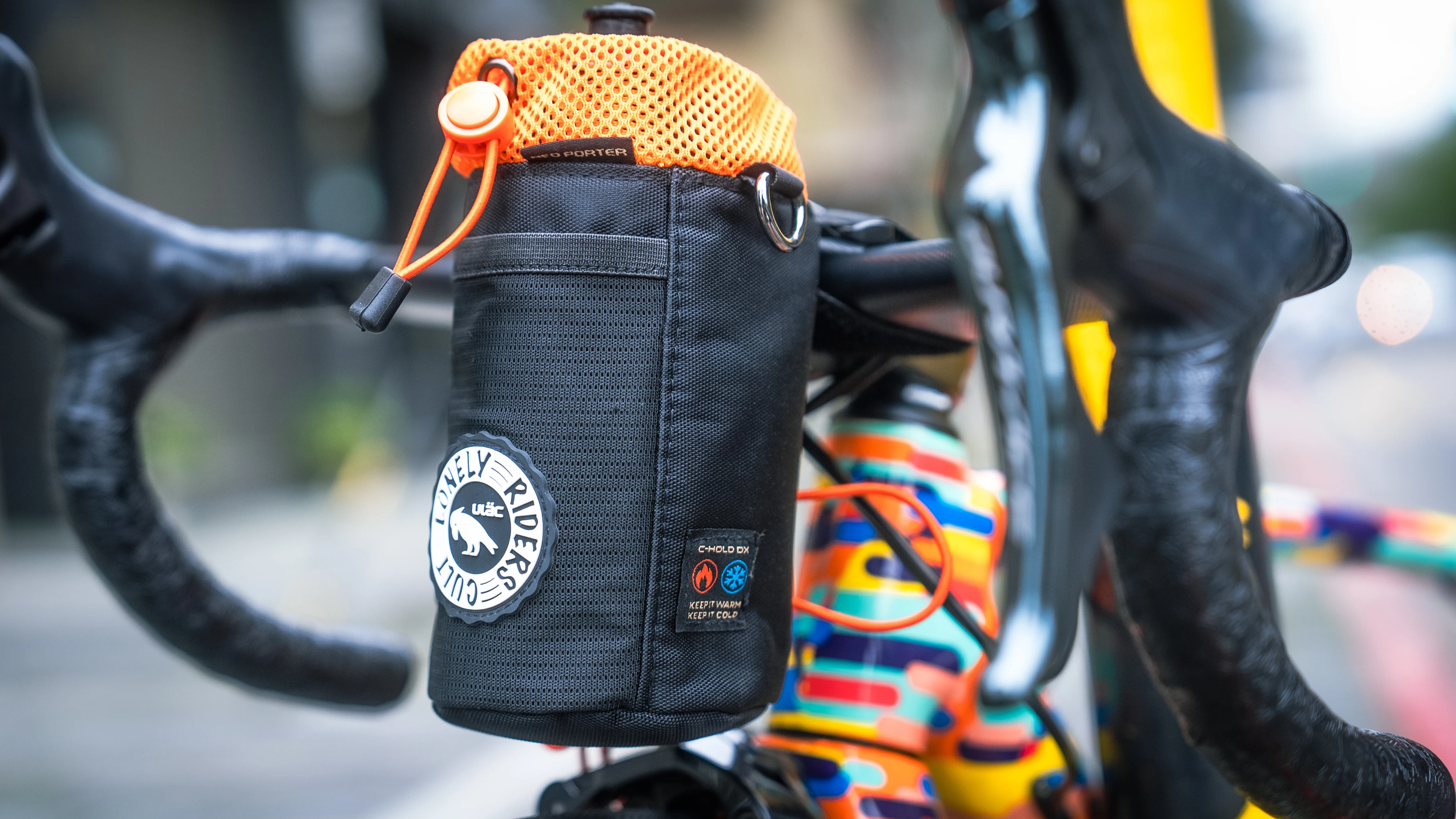 ULAC Fahrrad-Lenkertasche, 1/1,1 l, MTB, Rennrad, Roller, C-HOLD, wasserdichte Vorbautasche, Radfahren, Wasserflaschentasche mit abnehmbarem Streifen – Detail 27