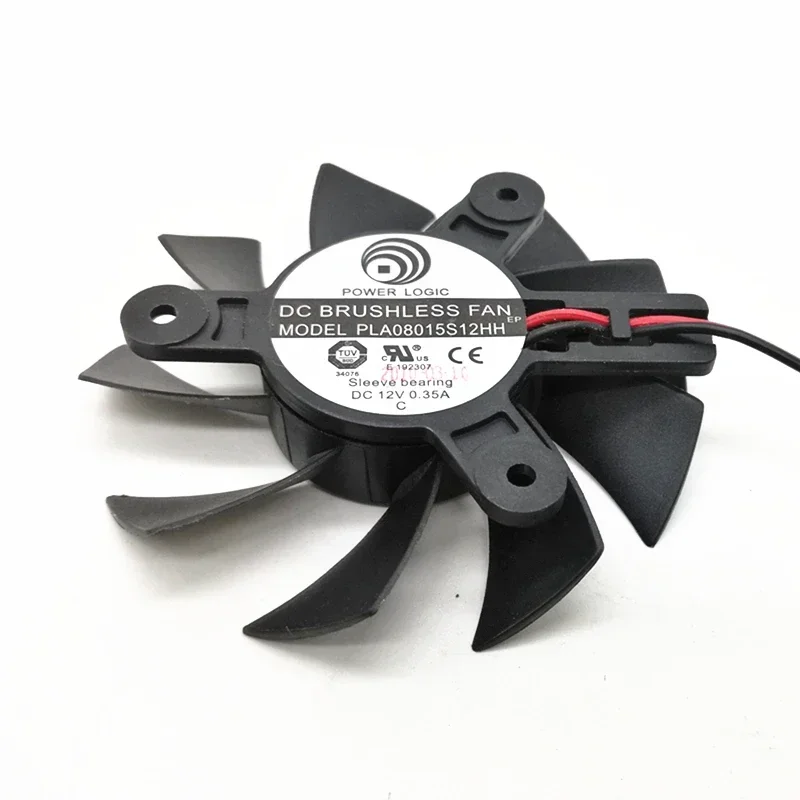pa Power Logic PLA08015S12HH 12V 0.35A 47mm Hole Pitch 75MM Fan For XFX HD5750 Graphics Card Fan Blade PH2.0 2PIN