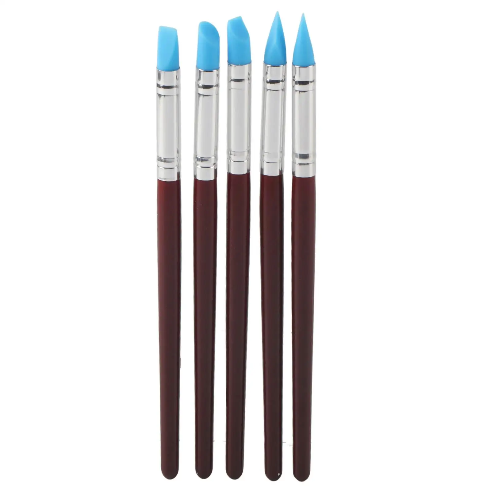 5pcs Rubber Tip Paint For clay Sculpture Pottery DIY Shaping Carving Tool  Polymer Modeling For clay Tools