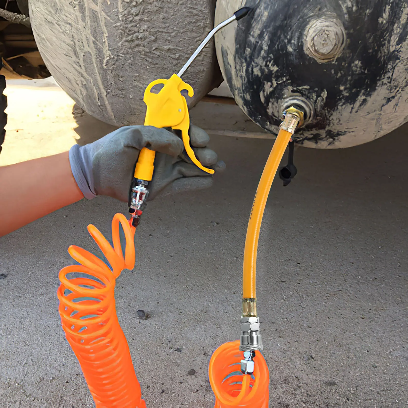 

1Set Heavy Duty Hose for Truck and Trailer Multifunction Durable Easy Install Inflator Parts Airline Hose Truck