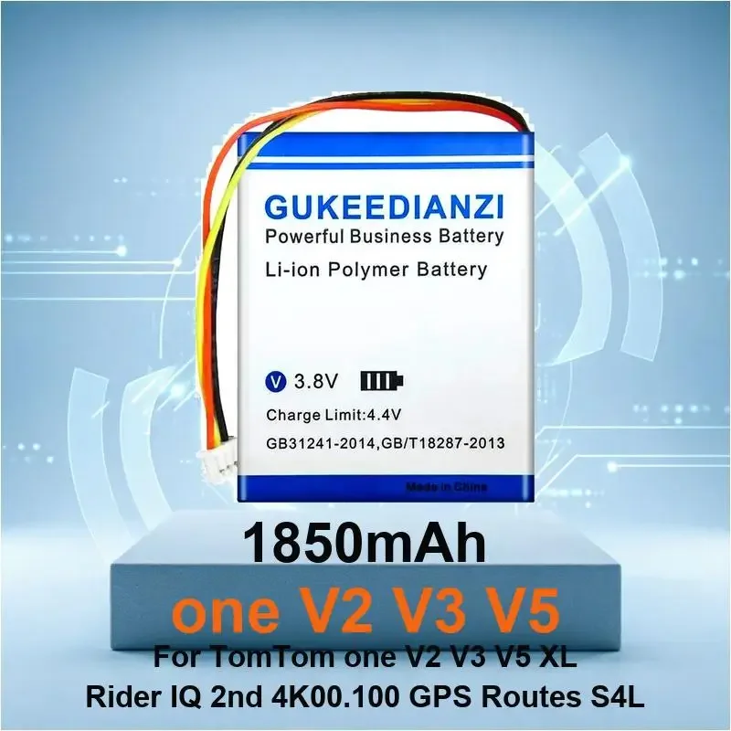 Battery For TomTom one V2 V3 V5 XL Rider IQ 2nd 4K00.100 GPS Routes S4L Runner Cardio AHB322028 Spark 3 + 2-wire heart rate